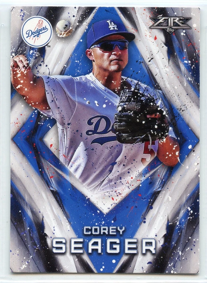 2017 Topps Fire Baseball - #150 - Corey Seager - Los Angeles Dodgers - Image 1 of 1