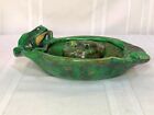 WELLER POTTERY, COPPERTONE FROG POND w FLOWER FROG, EXCEPTIONAL CONDITION, NICE~