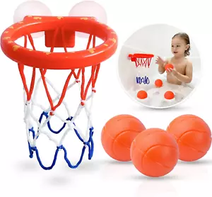 Bath Toys - Bathtub Basketball Hoop for Kids Toddlers - Mold Free Bath Toys with - Picture 1 of 9