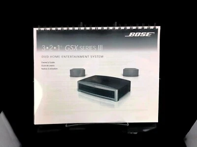 Bose 321 GSX Serie 3 III Sistema de Entretenimiento Manual del Propietario Guía del Usuario  Foto 1 de 4