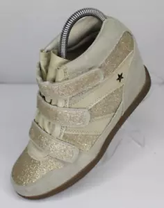 Skechers SKCH+3 scarpe alte zeppa nascosta stivali donna 6,5 tortora scamosciato glitter - Foto 1 di 24