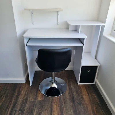 Computer Desk Shelves Home Office Study Workstation Table PC Laptop Desks Drawer - Image 1 of 4