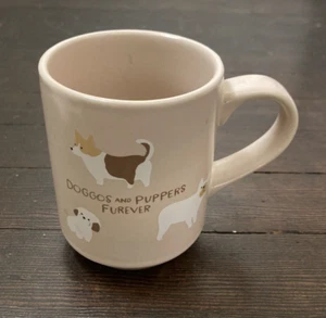 PetShop Fringe Studio Stoneware Coffee Mug Pink Doggos Puppers Furever Corgi Dog - Picture 1 of 6