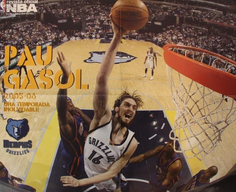 PAU GASOL NBA Poster Memphis Grizzlies Basketball 20.5" x 16.5" Spain Item READ Cover