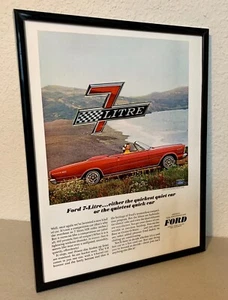 Ford Galaxie 500 ad - "7-Litre" - 1966 - FRAMED - FREE SHIPPING - Picture 1 of 3