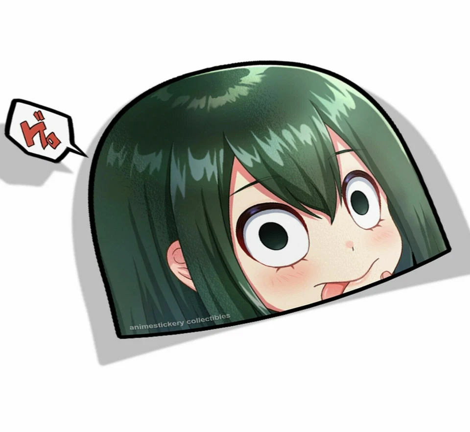 Tsuyu Asui | My Hero Academia 001 - Big Head - PEEK - Anime Stickers Car Sticker - Image 1 of 1