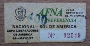 Ticket Copa Libertadores Nacional - Sol de America 1987 - Bild 1 von 1