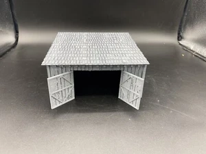 28mm, 1/56, 3D Printed, UnPainted, German Barn, WW2, Bolt Action (G1-2) - Picture 1 of 9