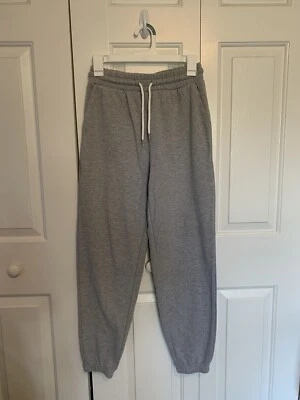 Forever 21 Women's Fleece Drawstring Joggers Heather Grey Small - Image 1 of 4