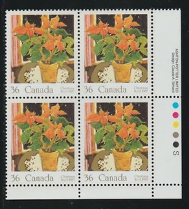 1987 Canada SC# 1148 LR Christmas Poinsettia - Plate Block M-NH Lot# 1915d - Picture 1 of 1