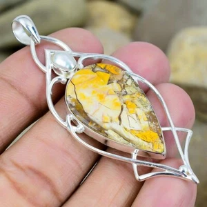 Brecciated Mookaite & Pearl 925 Sterling Silver Pendant 2.69" SP7500-38 - Picture 1 of 2
