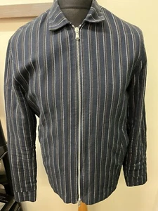Wax London Blue Stripe Cotton Jacket Small 40” - Picture 1 of 4