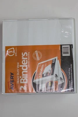 Avery Heavy Duty View Binder with One Touch EZD Rings, 3" Capacity, White, 2 ct - Image 1 of 3