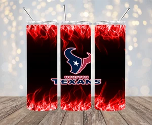 Houston Texans Inspired 20 oz Stainless Steel Tumbler Handmade - Picture 1 of 1