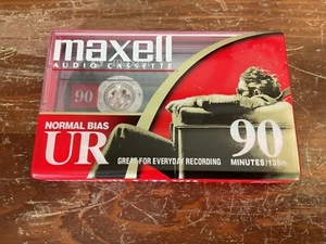 Maxell UR Blank Audio Cassette Tape - 90 Minutes - New Sealed - Picture 1 of 4