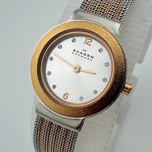 Skagen Quartz Watch SKW2159 Women 30m Dual Tone Mesh Thin Analog New Battery - Picture 1 of 6