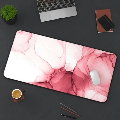 Pink Marble Desk Mat Extra Large Mousepad Office Computer Mouse Pad XL XXL - Image 1 of 4