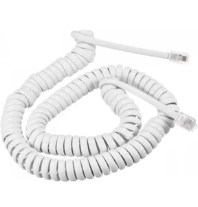 2x Telephone Handset Cord 9.84 Feet Coiled Landline Phone Handset Cable - Picture 1 of 5