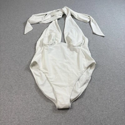 Traje de baño Express para mujer XL blanco contorno corporal natación halter cuello convertible crucero Foto 1 de 4