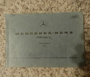 1963 Mercedes Benz 230SL W113 Chassis Parts Catalog Manual Rare . Edition A. - Picture 1 of 5