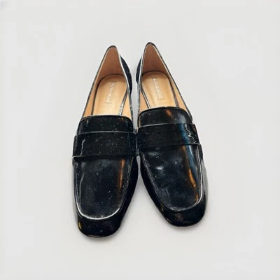 Antonio Melani Mocasines Negro Charol Punta Redonda Tacón Bloque Zapatos Talla 8.5m Foto 1 de 4