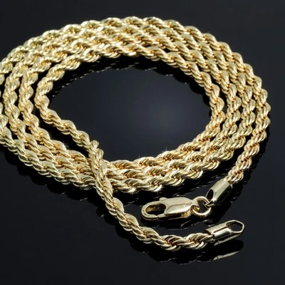 Colgante Centenario 50 pesos / cadena torcida cuerda de 4 mm enchapada en oro de 14 k para hombre y mujer Foto 1 de 4