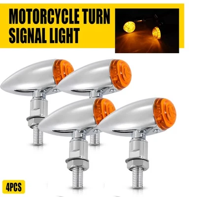 Motorcycle Bullet LED Turn Signal Light For Kawasaki Vulcan VN 800 900 1500 4pcs - Image 1 of 4