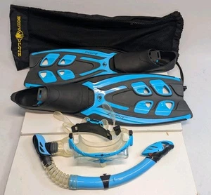 Body Glove Kids Snorkel Set + Goggles + Flippers Size 5-6 (38-39) - Picture 1 of 13