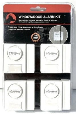 Kit de alarma de puerta de ventana de seguridad Doberman SE-0137 paquete de 4 seguridad en el hogar Foto 1 de 2