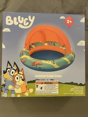Piscina inflable para bebés Ludo Bluey con sombra 7 galones de capacidad de agua edades 2+ años nueva en caja Foto 1 de 2