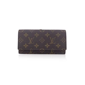 Auténtica billetera Louis Vuitton vintage con monograma de lona con solapa de billete largo - Imagen 1 de 6