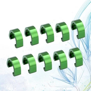 10 PIEZAS Tubo Bicicleta Fijación Tarjeta Bicicleta Abrazaderas Clips Verdes para Cables Hebilla - Imagen 1 de 11