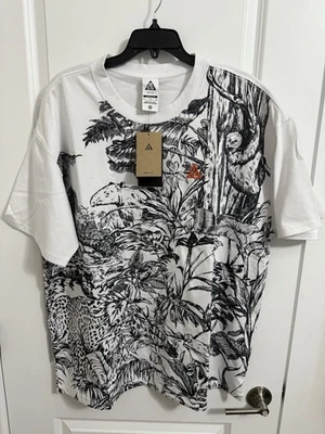 Nike ACG Dri-FIT Summit Blanco Jungla AOP Camisa Peso Pesado Talla XL HJ0882-121 Foto 1 de 4