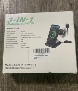 Wireless Charger iPhone Charging Station: 3 in 1 Charger Stand for many devices. - Photo 1 sur 2