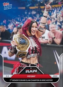 2025 Topps NOW WWE 3.3.25 Raw 7th Women’s Grand Slam Champion IYO SKY Digital - Picture 1 of 1