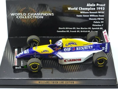 MINICHAMPS CAMEL WILLIAMS RENUALT FW15C A PROST CANADAIN  GP 1993 1/43 - Image 1 of 3