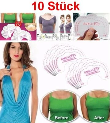 10 Set Brusthebe Pads Klebe-BH unsichtbar selbstklebend Push-Up Cup A-D - Bild 1 von 4