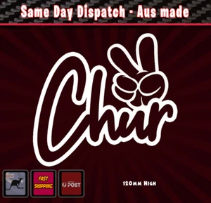 Chur Sticker - White JDM Laptop Bumper New Zealand Kiwi Mazda WRX Decal Vinyl - Picture 1 of 4