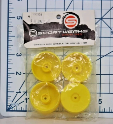 New Sportwerks SWK4021 Dish Wheels(4) Yellow: 1/16 Chaos - Image 1 of 4