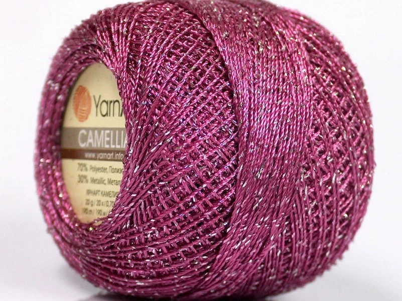 Mulberry Silver Metallic Braid Thread Cross Stitch 20gr YarnArt Camellia #52256 - Image 1 of 2