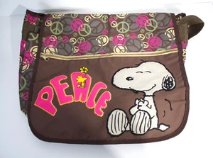 VTG Rare Peanuts Shoulder Strap Messenger Bag/Purse 'Peace, Snoopy' - Picture 1 of 9