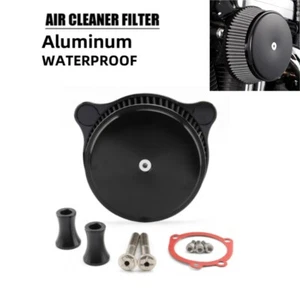 For Harley Touring Road King Softail Dyna 93-17 Black Air Cleaner Intake Filter - Picture 1 of 9