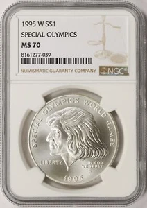 1995-W $1 Special Olympics Commemorative Silver Dollar NGC MS70 - Picture 1 of 4