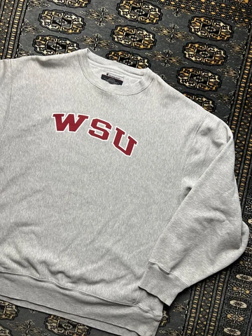 Vtg Washington State Cougars Y2K Champion Reverse Weave Sweatshirt Size XL Cover