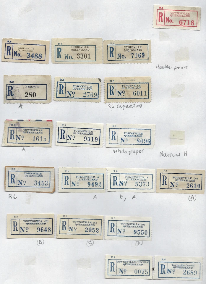 Etiquetas de registro de Australia Queensland Townsville Foto 1 de 1