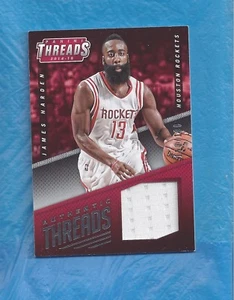 JAMES HARDEN 2014-15 PANINI THREADS AUTHENTIC THREADS GAME USED ROCKETS - Picture 1 of 1