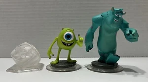 DISNEY INFINITY Monsters Inc Sully Sullivan Mike Wazowski Figures Plus Crystal - Picture 1 of 7