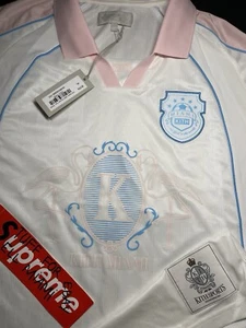 Size XL - Kith Miami Soccer Jersey White Pink - Picture 1 of 2