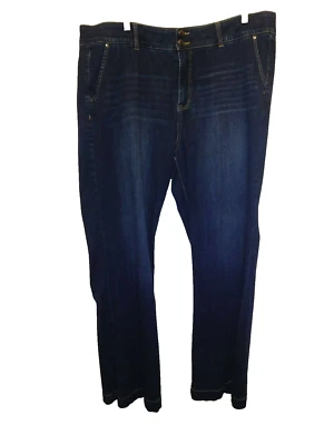 Lane Bryant Womens dark wash Jeans 42 waist 32 inseam 13 rise 44 inches long - Image 1 of 4