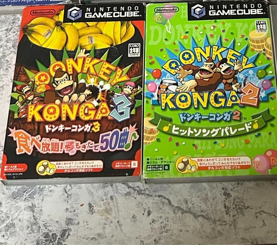 SYY93 Nintendo Gamecube Donkey Konga 2 y 3 2 Juegos Japón SET envío gratis Foto 1 de 1